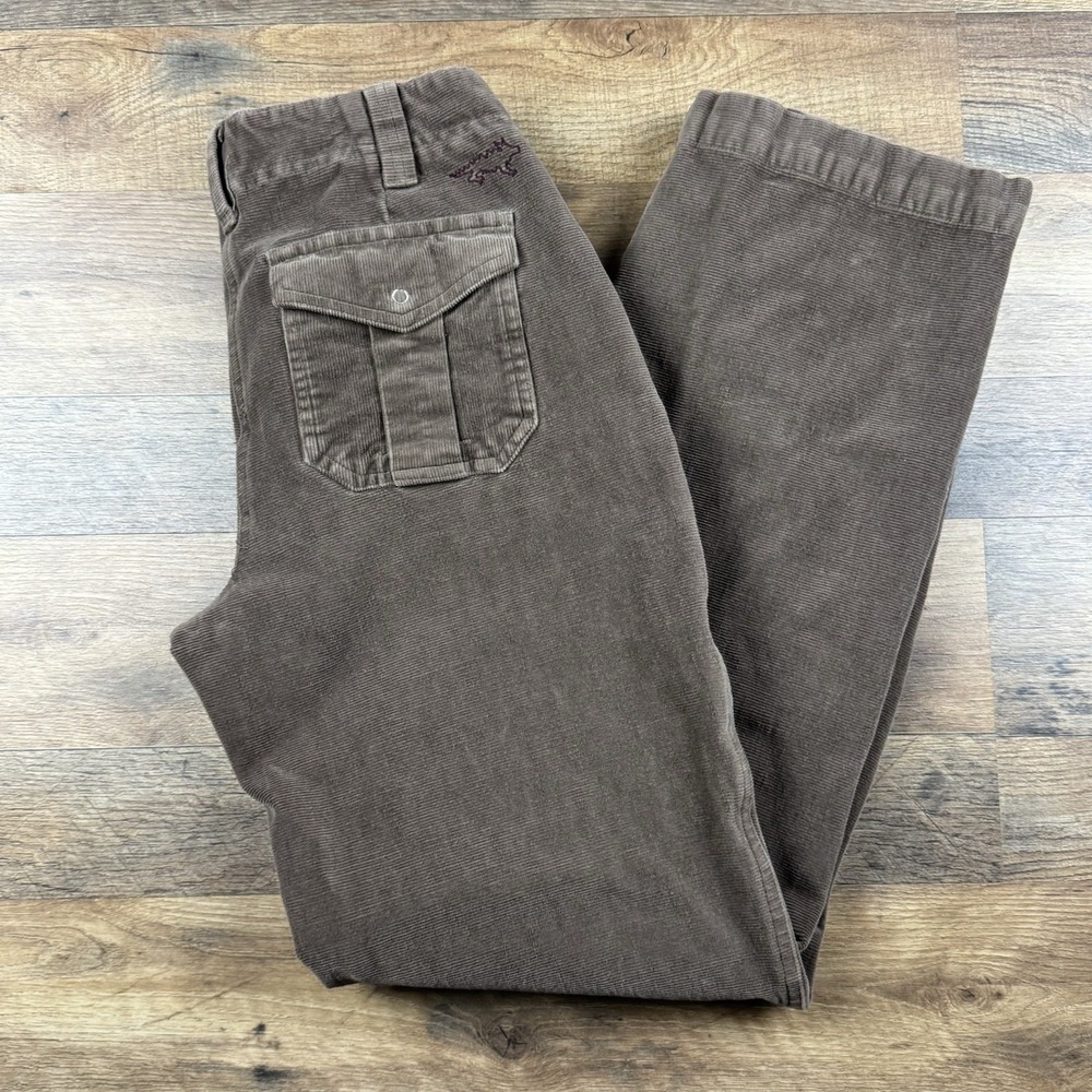 Horny Toad Pants Women's 6 Corduroy Brown Drawstring Wide-Leg Casual Trousers